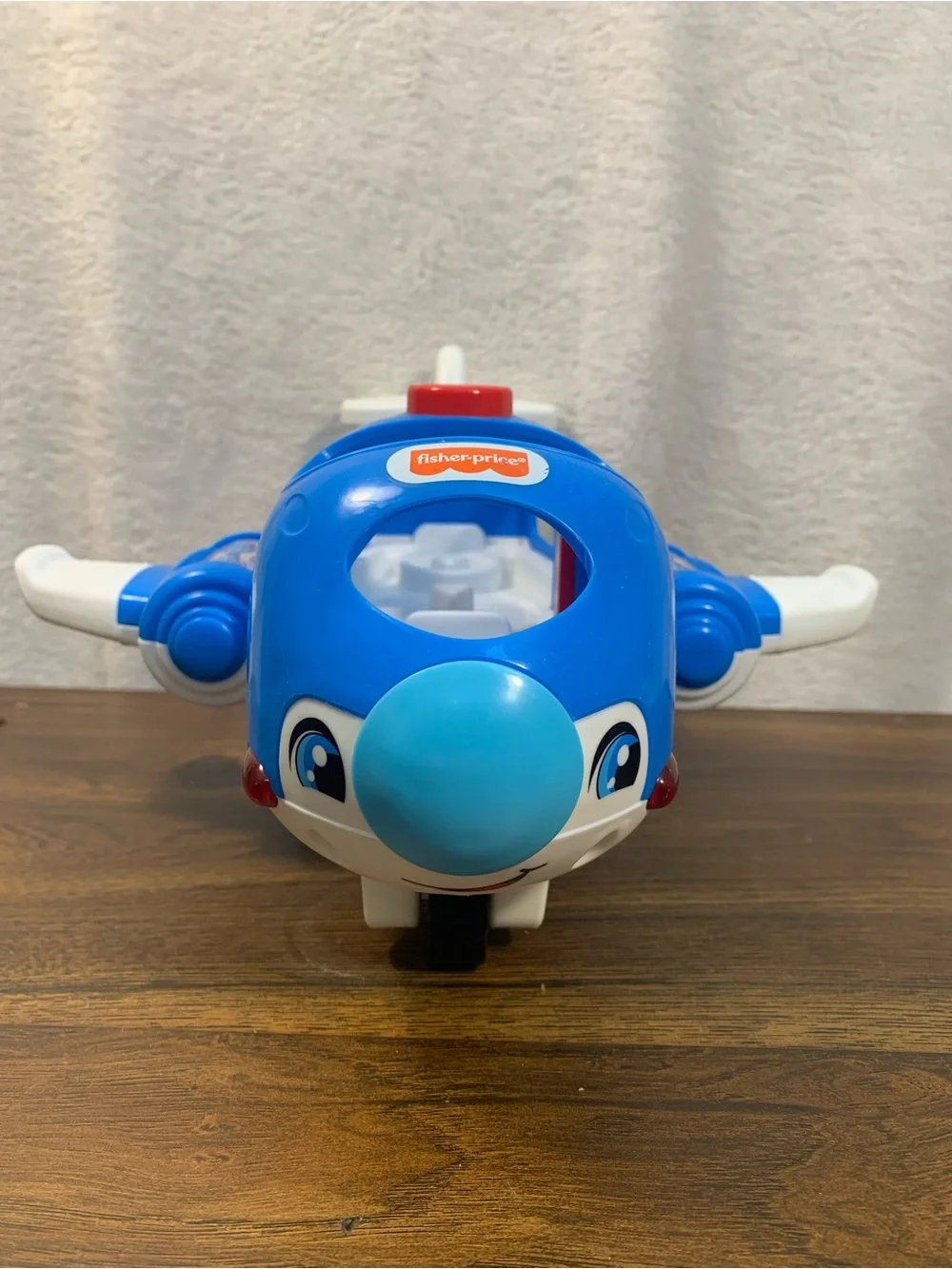 Fisher-Price Little People Blue and White Play Airplane with Friendly Face